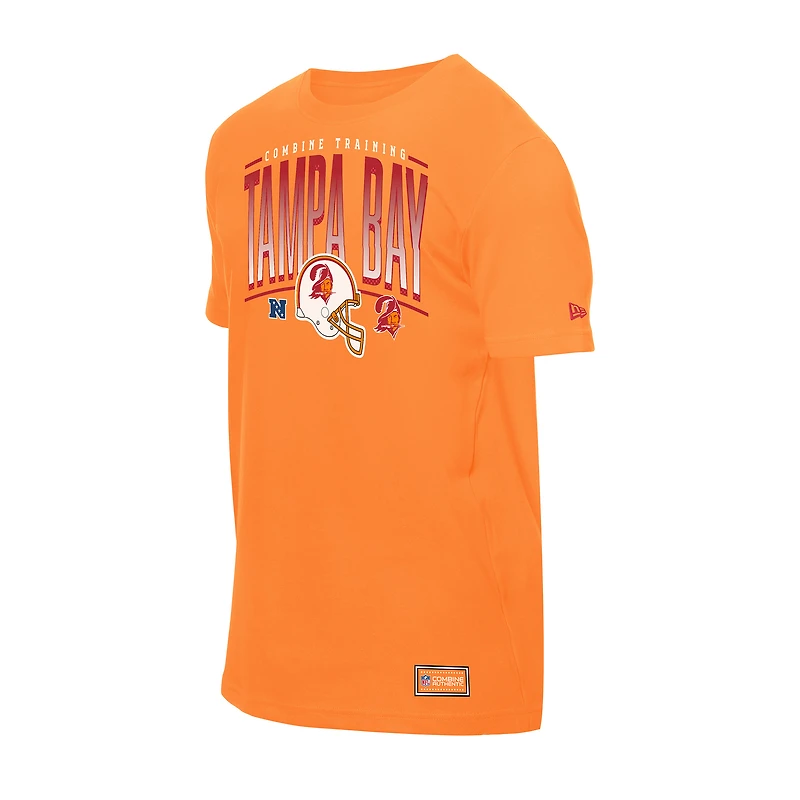 T-shirt d'entraînement authentique New Era orange Tampa Bay Buccaneers Combine pour homme