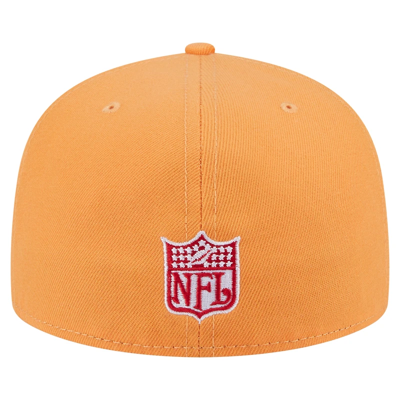 Casquette ajustée surdimensionnée 59FIFTY orange New Era pour homme des Buccaneers de Tampa Bay