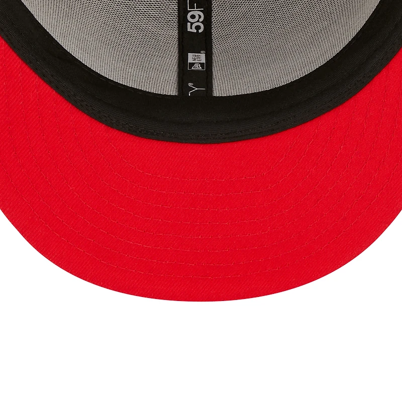 Men's New Era  Pewter/Red Tampa Bay Buccaneers Flipside 2Tone 59FIFTY Fitted Hat