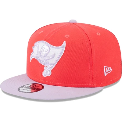 Pack de couleurs bicolores 9FIFTY Snapback pour hommes New Era rouge/lavande Tampa Bay Buccaneers