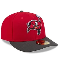 Casquette ajustée New Era rouge/étain Tampa Bay Buccaneers 2026 NFL Draft 59FIFTY pour homme