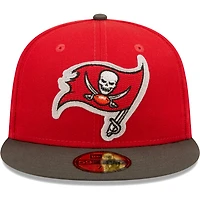 Men's New Era Red/Pewter Tampa Bay Buccaneers Super Bowl LV Letterman 59FIFTY Fitted Hat