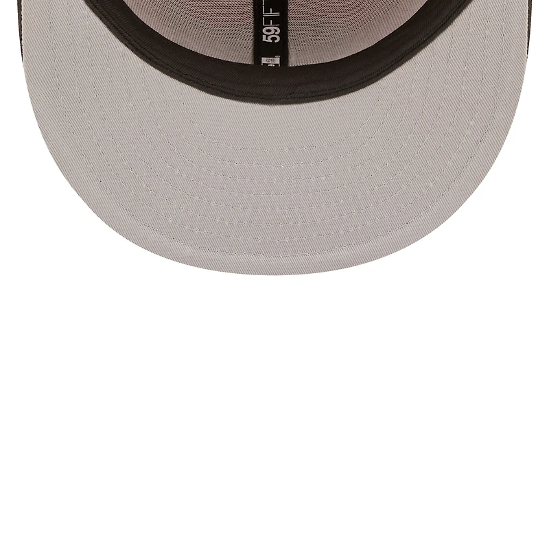 Casquette ajustée New Era rouge/étain Tampa Bay Buccaneers Super Bowl LV Letterman 59FIFTY pour homme