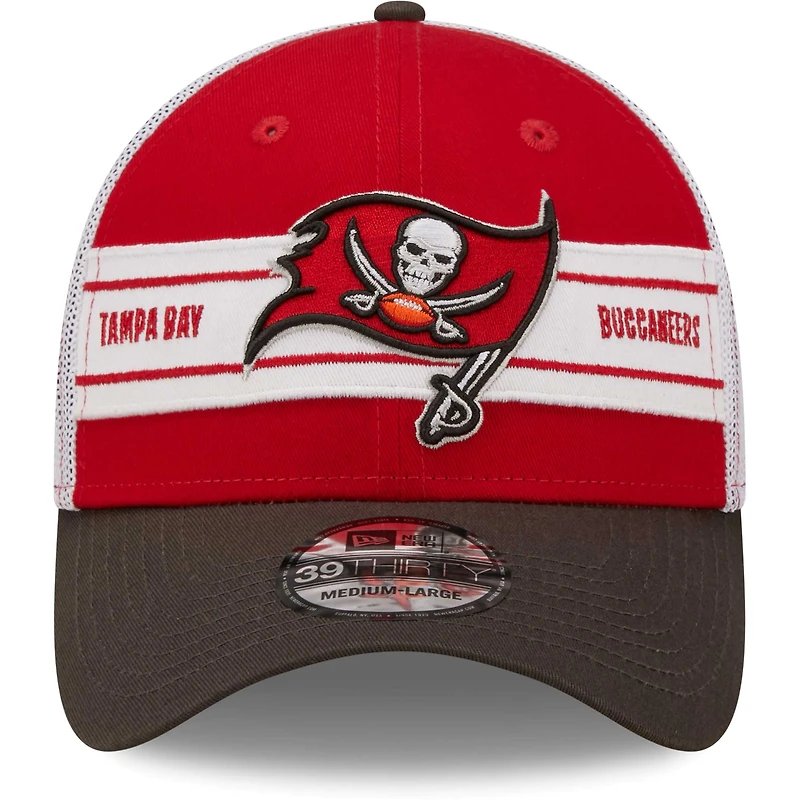 Men's New Era Red/Pewter Tampa Bay Buccaneers Team Banded 39THIRTY - Flex Hat