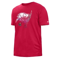 T-shirt New Era pour homme rouge Tampa Bay Buccaneers 2022 Sideline Ink Dye