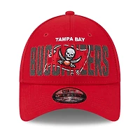 Casquette réglable New Era Tampa Bay Buccaneers 2023 NFL Draft 9FORTY rouge pour homme