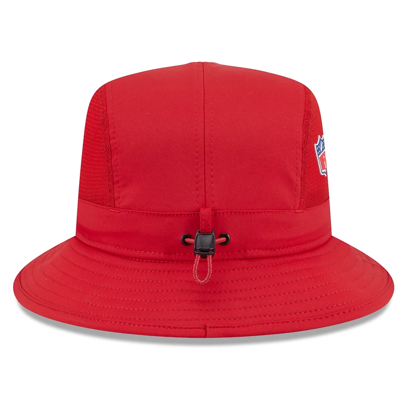 Men's New Era Red Tampa Bay Buccaneers 2025 Sideline  Bucket Hat