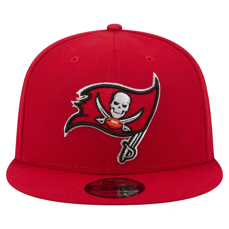 Casquette snapback New Era rouge Tampa Bay Buccaneers 9FIFTY pour homme
