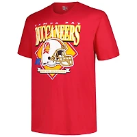 Men's New Era Red Tampa Bay Buccaneers Big & Tall Helmet Historic Mark T-Shirt