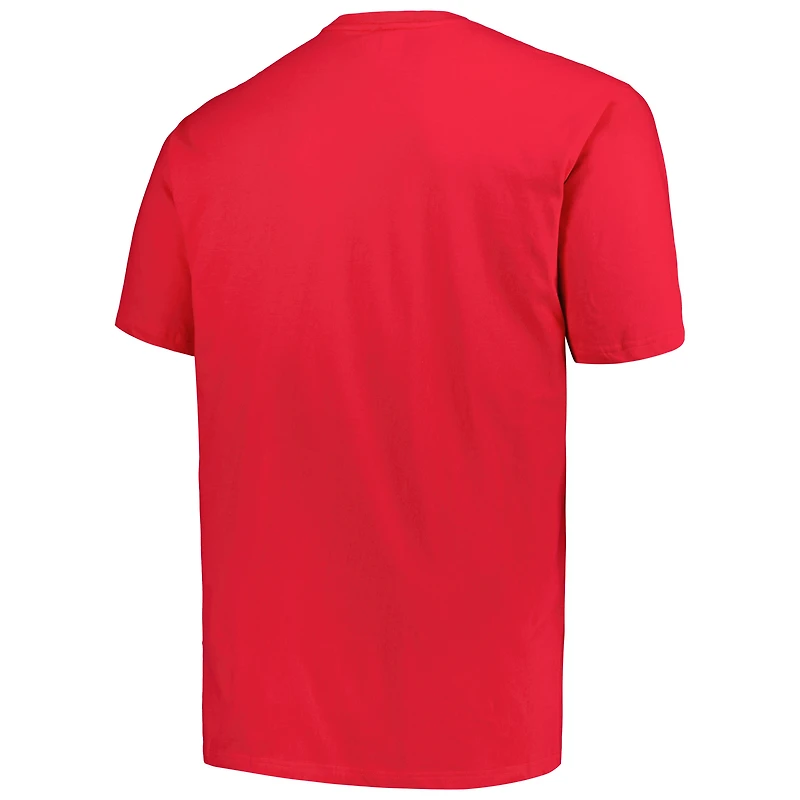 T-shirt rouge New Era Tampa Bay Buccaneers pour hommes, grand et casque, marque historique
