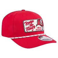 Casquette extensible à pression New Era rouge Tampa Bay Buccaneers Chant 9SEVENTY pour homme