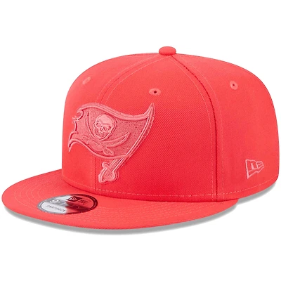 Casquette New Era rouge Tampa Bay Buccaneers Color Pack Brights 9FIFTY Snapback pour homme