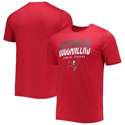 T-shirt pour homme New Era rouge Tampa Bay Buccaneers Combine Authentic Big Stage