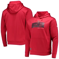 Sweat à capuche pour homme New Era Red Tampa Bay Buccaneers Combine Authentic Hard Hash Pullover