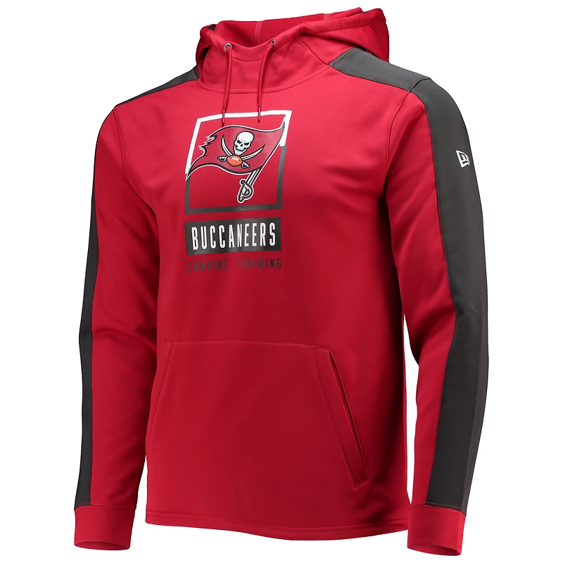 Sweat à capuche Authentic Rise Pullover Tampa Bay Buccaneers New Era pour homme rouge