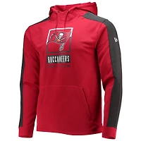 Sweat à capuche Authentic Rise Pullover Tampa Bay Buccaneers New Era pour homme rouge