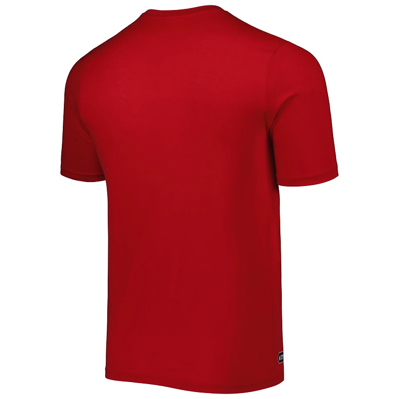 T-shirt rouge New Era pour homme Tampa Bay Buccaneers Combine Authentic Training Huddle Up