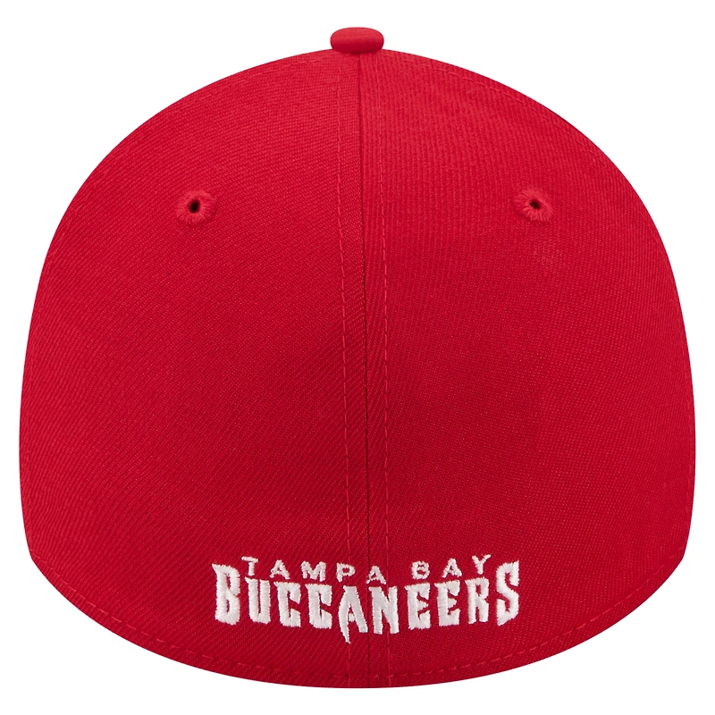 Casquette New Era rouge Tampa Bay Buccaneers Core Team 39THIRTY Flex pour homme