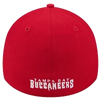 Casquette New Era rouge Tampa Bay Buccaneers Core Team 39THIRTY Flex pour homme