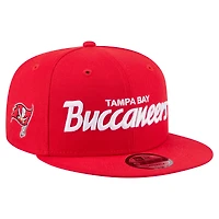 Men's New Era  Red Tampa Bay Buccaneers Core Team Script 9FIFTY Snapback Hat