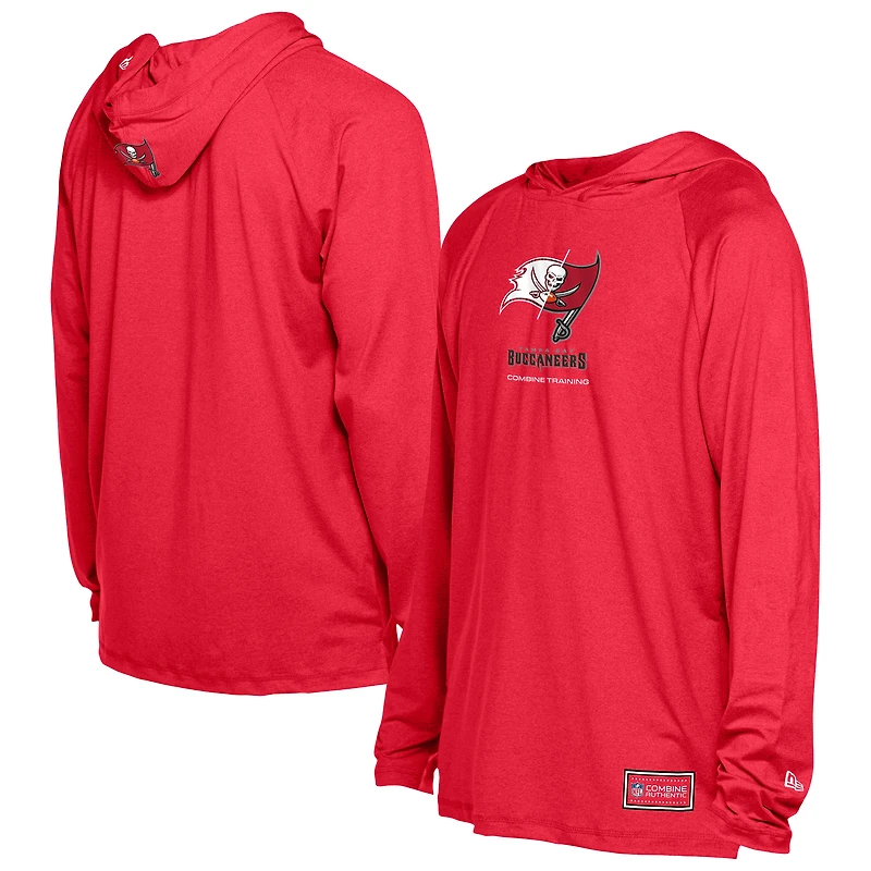 Sweat à capuche fonctionnel Fandom des Tampa Bay Buccaneers de New Era pour homme, rouge