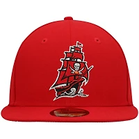 Casquette ajustée New Era Tampa Bay Buccaneers Omaha 59FIFTY rouge pour homme