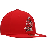 Casquette ajustée New Era Tampa Bay Buccaneers Omaha 59FIFTY rouge pour homme