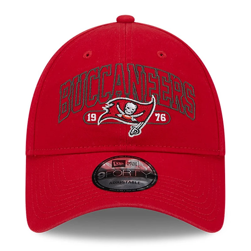 Casquette Snapback 9FORTY rouge Tampa Bay Buccaneers Outline New Era pour hommes
