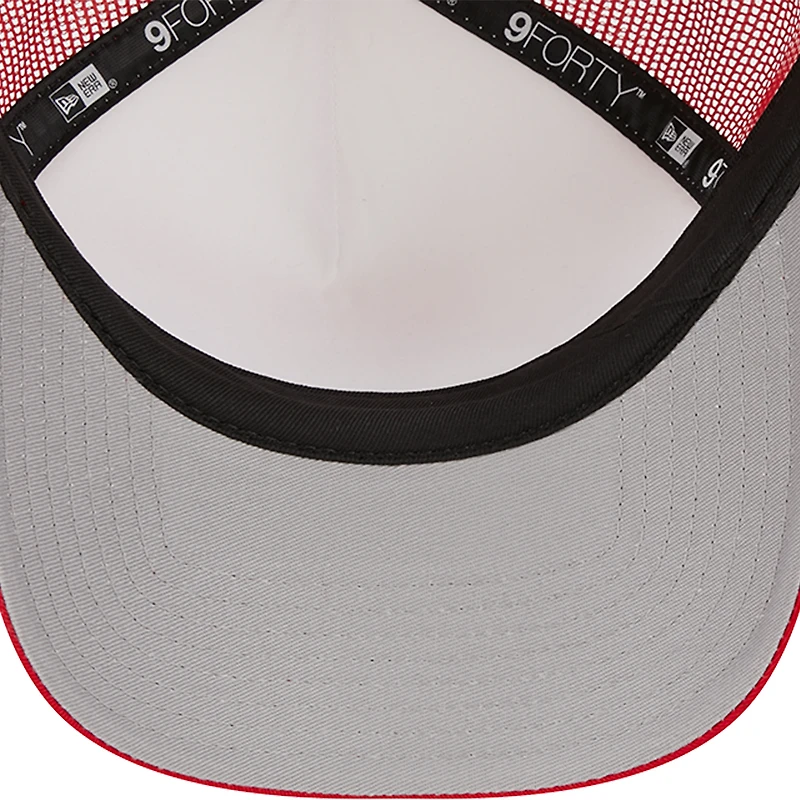 Men's New Era /Red Tampa Bay Buccaneers Stacked A-Frame Trucker 9FORTY Adjustable Hat