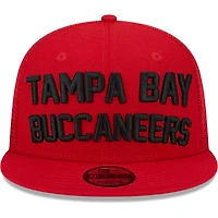 Casquette Snapback 9FIFTY Snapback Tampa Bay Buccaneers Stacked Trucker New Era pour hommes