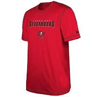 T-shirt pour homme rouge Tampa Bay Buccaneers Third Down Puff Print New Era