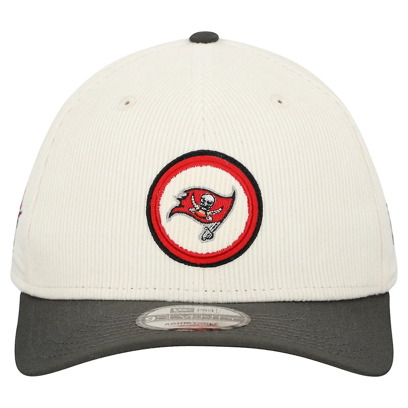 Men's New Era  Stone Tampa Bay Buccaneers  Loyal Corduroy 9SEVENTY Adjustable Hat