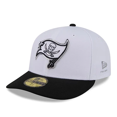 Men's New Era  White/Black Tampa Bay Buccaneers 2026 NFL Draft Pre-Curved 59FIFTY Fitted Hat