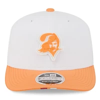 Men's New Era  White/Orange Tampa Bay Buccaneers 2025 NFL Training Camp Throwback Logo 9SEVENTY Adjustable Hat