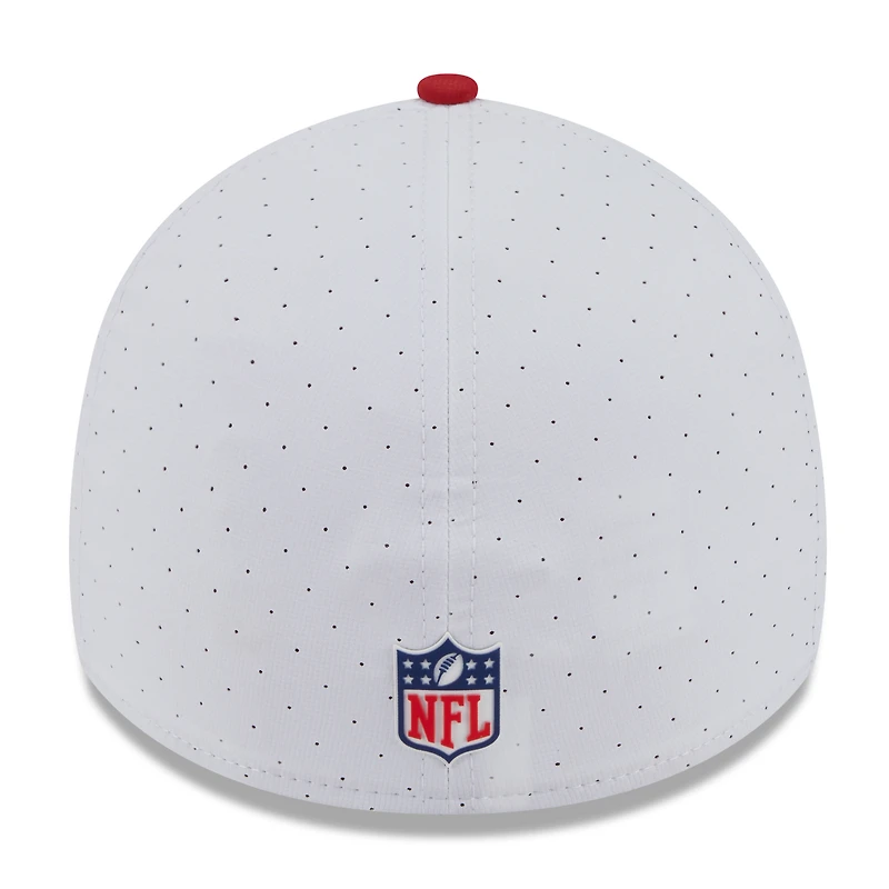 Casquette New Era 39THIRTY Flex blanche/rouge pour homme
