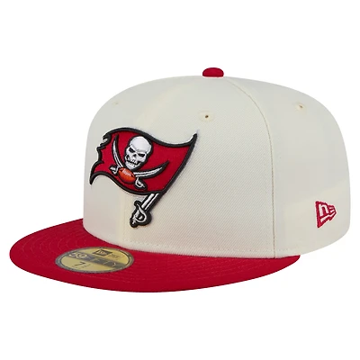 Men's New Era  White/Red Tampa Bay Buccaneers Main 59FIFTY Fitted Hat