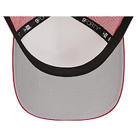 Casquette réglable 9FORTY Stacked A-Frame Trucker New Era pour hommes, blanc/rouge, Tampa Bay Buccaneers
