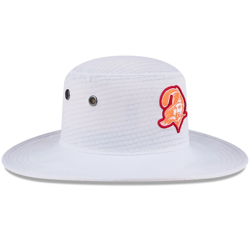 Men's New Era White Tampa Bay Buccaneers 2024 NFL Training Camp Panama Bucket Hat