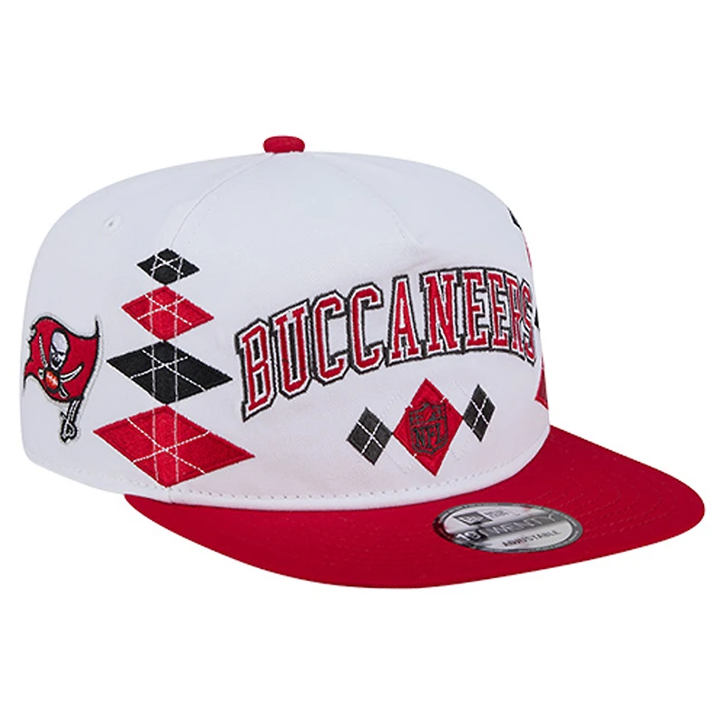 Casquette ajustable New Era blanche Tampa Bay Buccaneers Argyle 19TWENTY pour homme
