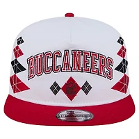 Casquette ajustable New Era blanche Tampa Bay Buccaneers Argyle 19TWENTY pour homme