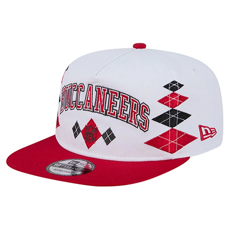Casquette ajustable New Era blanche Tampa Bay Buccaneers Argyle 19TWENTY pour homme
