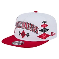Casquette ajustable New Era blanche Tampa Bay Buccaneers Argyle 19TWENTY pour homme