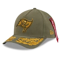 Men's New Era x Alpha Industries  Olive Tampa Bay Buccaneers A-Frame 9FORTY Adjustable Hat
