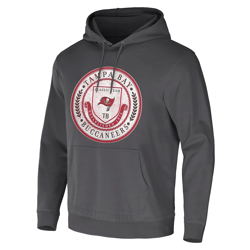 Collection NFL x Darius Rucker pour hommes par Fanatics Charcoal Tampa Bay Buccaneers Sweat à capuche délavé