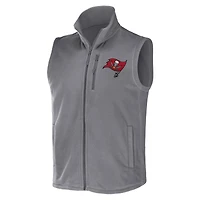 Men's NFL x Darius Rucker Collection by Fanatics Gray Tampa Bay Buccaneers Polar Fleece Full-Zip Vest