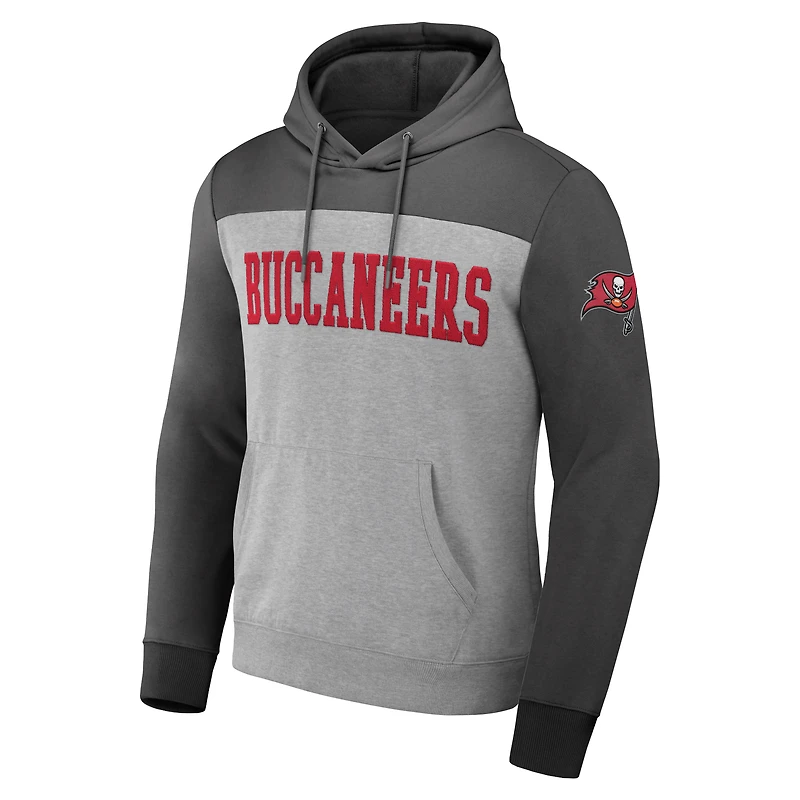 Collection NFL x Darius Rucker pour homme par Fanatics Heather Grey Tampa Bay Buccaneers Sweat à capuche color block