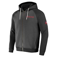 Men's NFL x Darius Rucker Collection by Fanatics Pewter Tampa Bay Buccaneers Raglan Full-Zip Hoodie