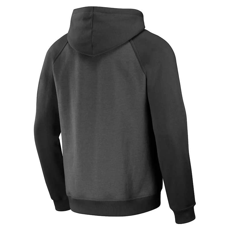 Men's NFL x Darius Rucker Collection by Fanatics Pewter Tampa Bay Buccaneers Raglan Full-Zip Hoodie
