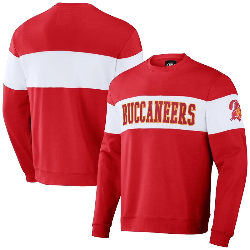 Sweat-shirt NFL x Darius Rucker pour homme, collection Fanatics, rouge, couleur de l'équipe des Tampa Bay Buccaneers et blanc