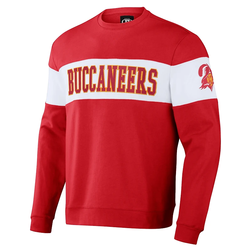 Sweat-shirt NFL x Darius Rucker pour homme, collection Fanatics, rouge, couleur de l'équipe des Tampa Bay Buccaneers et blanc